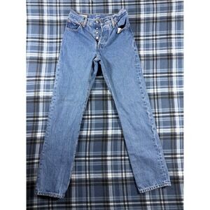 Levis Premium 501 Original Fit Jeans Medium Wash Button Fly W24 L30 12501-0438